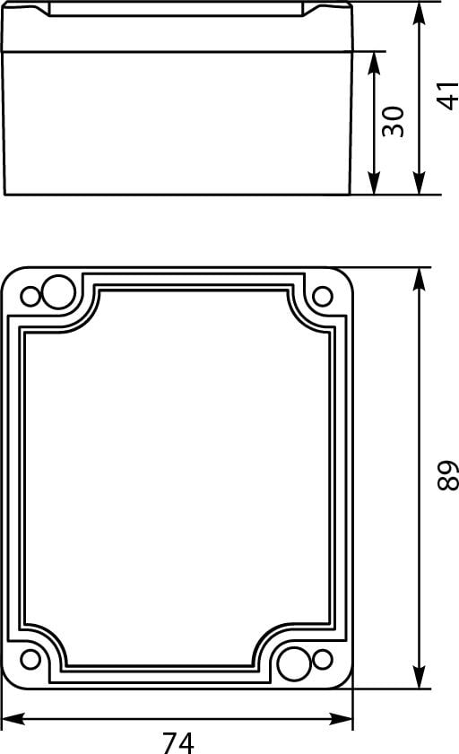 box STRONG ermetică n / t 89x74x41mm IP67 gri PHP-54 (62.54)