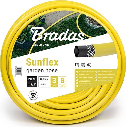 Bradas Furtun de grădină Sunflex 3 straturi 1/2` 30m WMS1/230 Bradas 1766