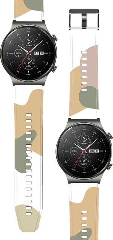 Bratara Hurtel Strap Camo pentru Huawei Watch GT2 Pro Curea din silicon Bratara Camo pentru ceas (7)