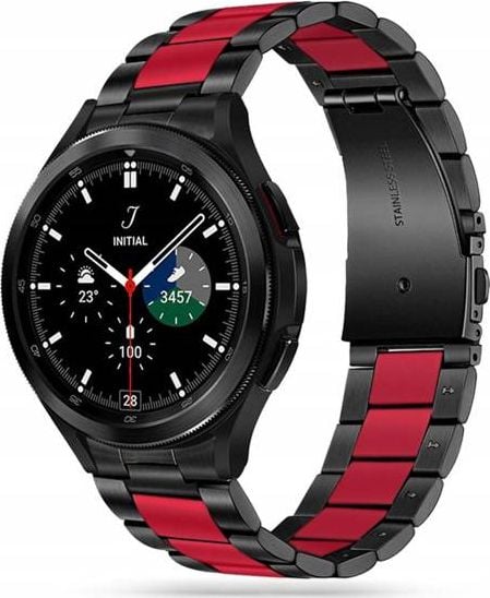 Bratara Tech-Protect Tech-protect Inoxidabil Samsung Galaxy Watch 4 40/42/44/46mm Negru/Rosu