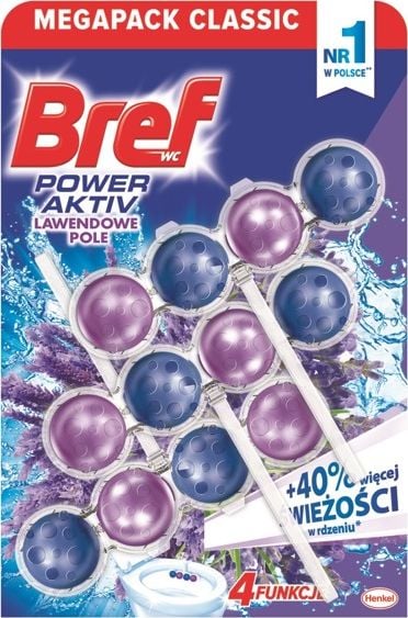 Odorizant toaleta Bref Power Aktiv Lavanda, 3x50 g