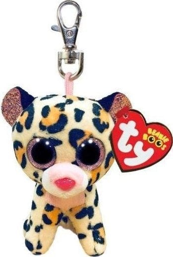 Breloc TY Beanie Boos Livvie - Leopard maro 8,5 cm