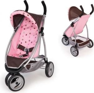 Brimarex Carucior pentru papusi, carucior, roz-gri in cutie (6399202)