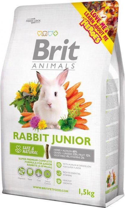 Hrana pentru iepuri juniori, Brit Animals, Junior 1.5kg