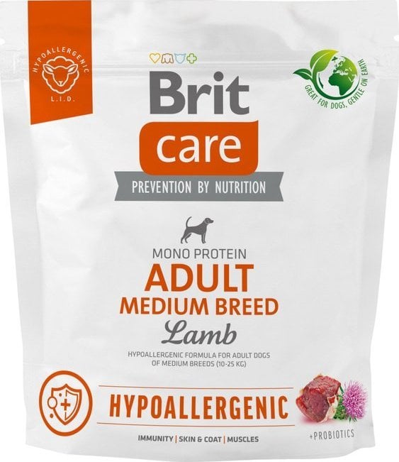 Brit BRIT CARE Câine Hipoalergenic Adult Miel Rase Mijlocii 1kg