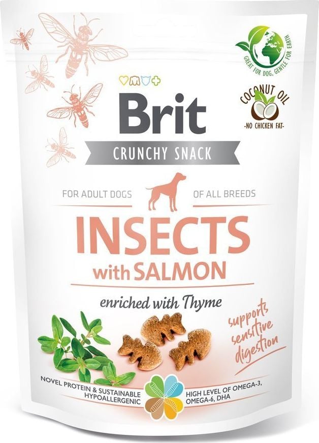 Brit BRIT CARE Dog Crunchy Cracker Insecte bogate in Somon 200g