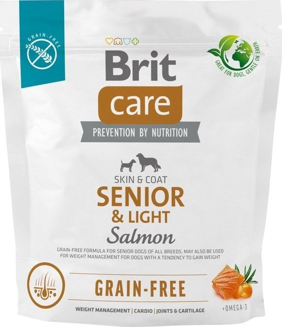 Brit BRIT CARE câine fără cereale senior și somon ușor 1kg