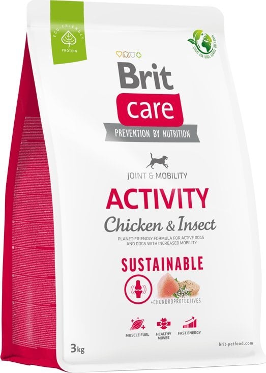 Hrana pentru caini Brit BRIT CARE Activitate durabila din pui si insecte, 3kg.
