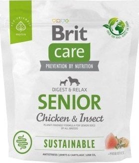 Brit Brit Ingrijire Canina Sustenabila pentru Caine Vrator de Pui Varsta Senior 1 kg