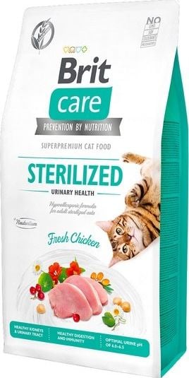 Hrana uscata pentru pisici Brit Care Cat Grain Free Sterilized Urinary Health, 2 kg