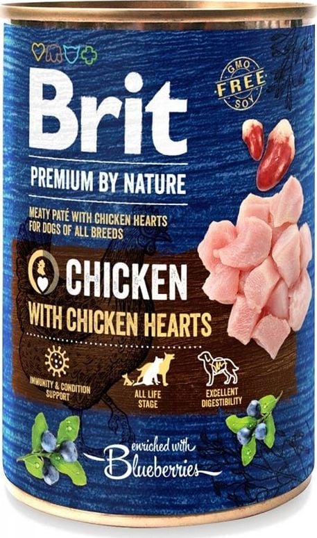 Hrana umeda pentru caini Brit Premium, Chicken With Hearts, 400g