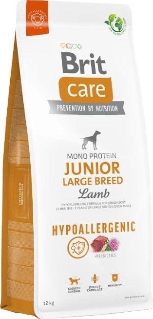 Brit Care Dog Hipoalergenic Junior Rase Mari Miel 12kg