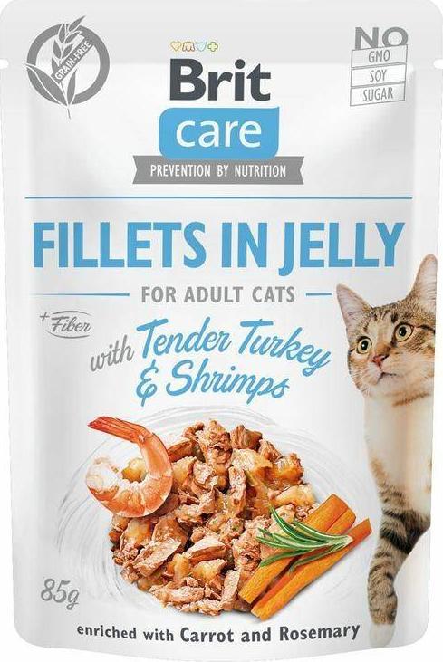 Brit CARE CAT pliculeț FJ TENDER CUNCAN & CREVETTI /24 85g