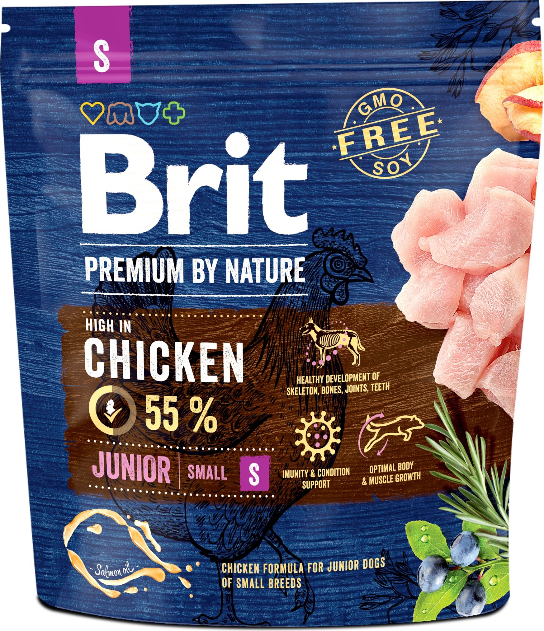 Brit Premium By Nature Junior S Small 1kg este un brand polonez de hrana pentru caini, special creat pentru catelusii de talie mica, aflati in perioada de crestere. Aceasta hrana contine ingrediente naturale si de inalta calitate, care asigura o diet