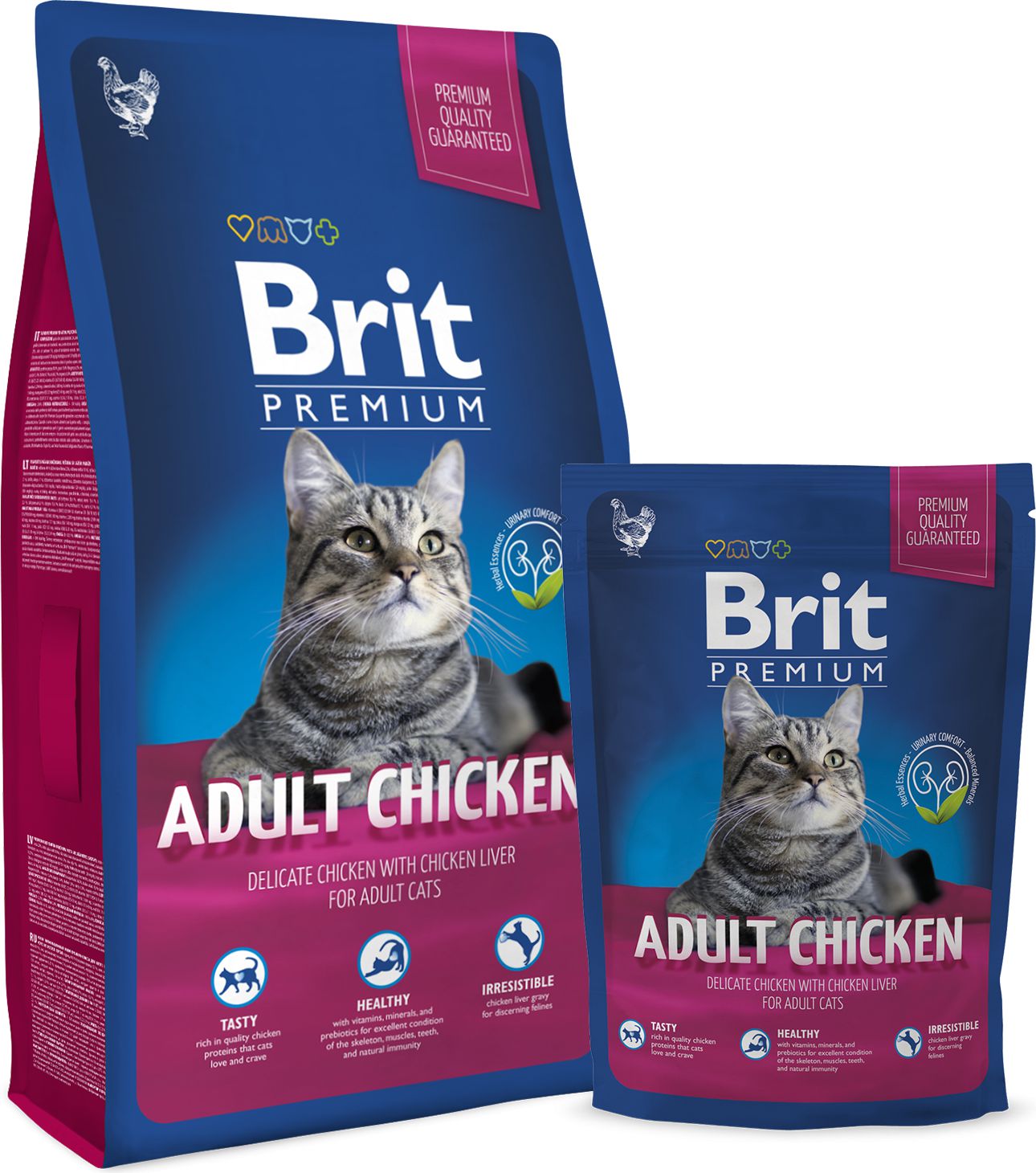 Hrana uscata pentru pisici Brit Premium, Adult, Pui, 8 Kg