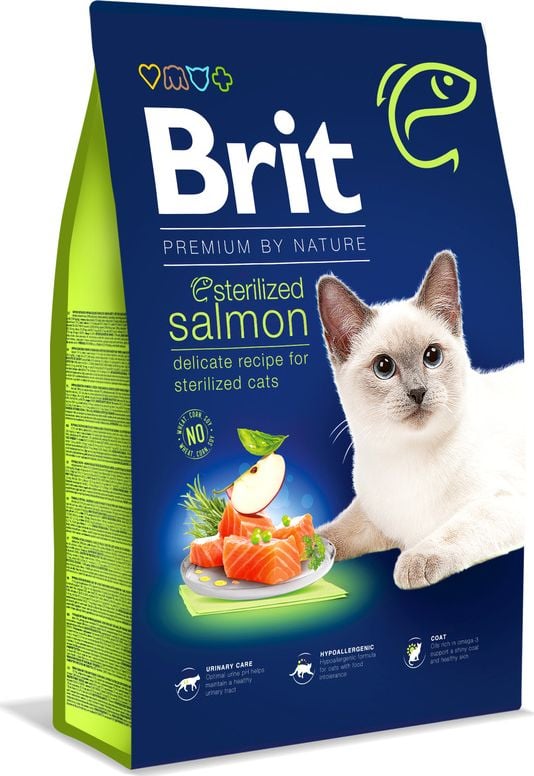 Brit Premium Hrana uscata sterilizata cu somon 0.3kg