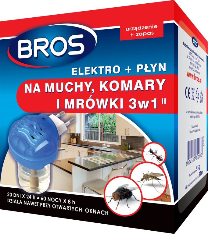 Bros Elektro + lichid pentru muște, țânțari și furnici