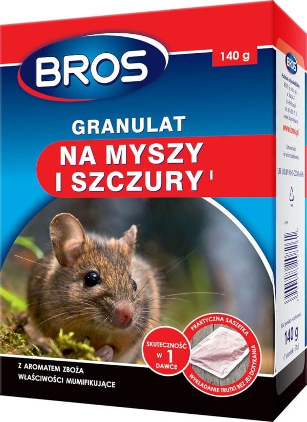 Bros Granule pentru soareci si sobolani BROS 140g