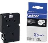 Benzi etichete - Banda Originala Brother TC201, 12mm x 7.7m, Negru pe Alb