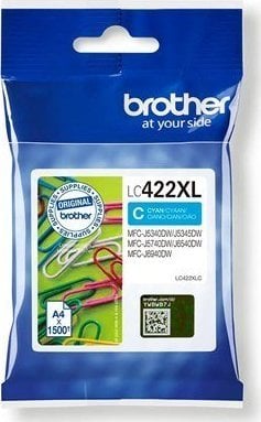 Brother Inkjet LC Cyan Cartridge (LC422XLC) (BROLC422XLC)