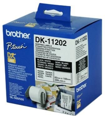 Banda de Etichete Brother DK11202, 62mm x 100mm 300 et/rola