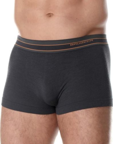 Brubeck BX10870 Boxer pentru bărbați ACTIVE WOOL grafit L