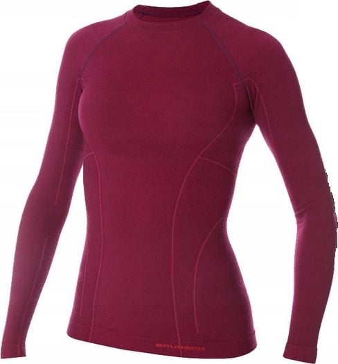 Tricou Brubeck pentru femei Active Wool prune s. M (LS12810)