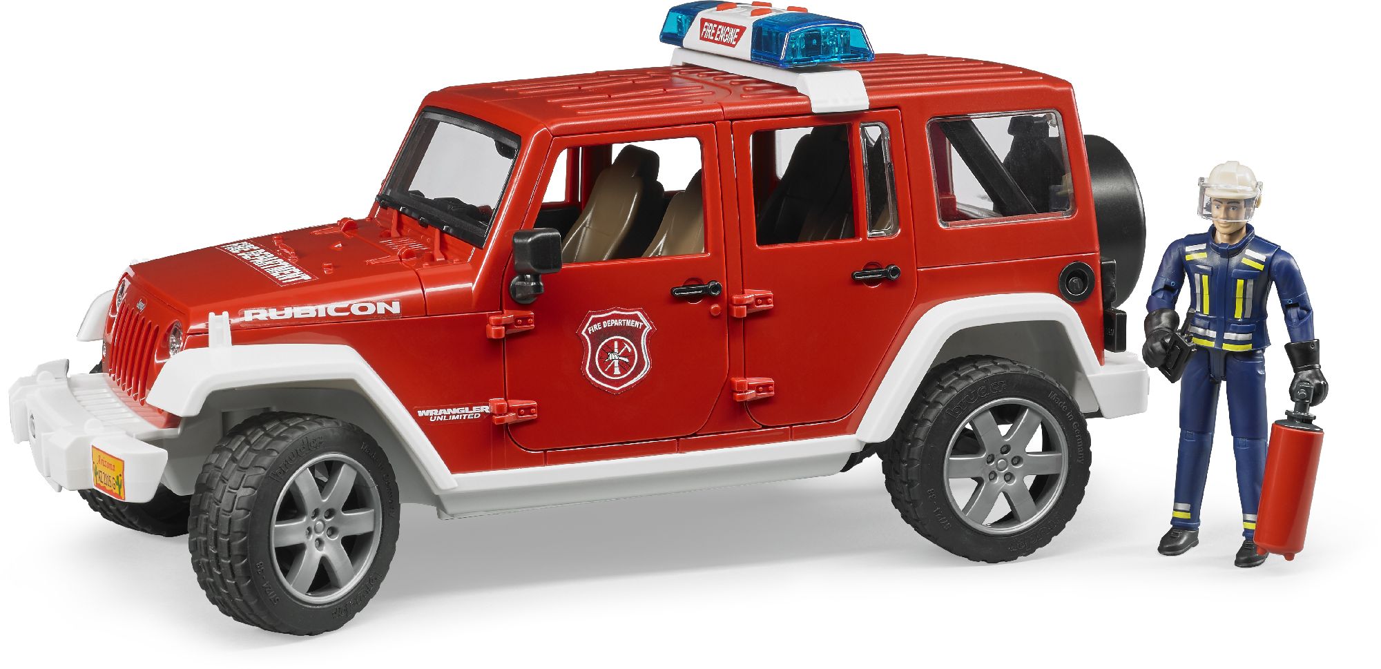 Jeep Bruder, Wrangler Unlimited Rubicon cu figurina, 1:16