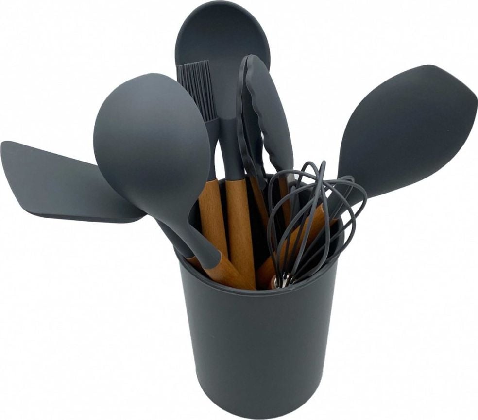 Brunbeste Set de ustensile de bucătărie din silicon într-un suport 1800