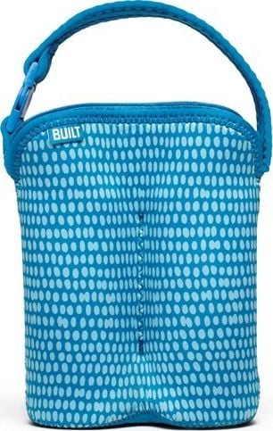 Built Built Bottle Buddy - Cutie termică dublă (dribble Dots Blue)