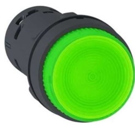 Butonul de control 22mm 1Z-arc verde cu iluminare din spate 230V AC - XB7NW33M1
