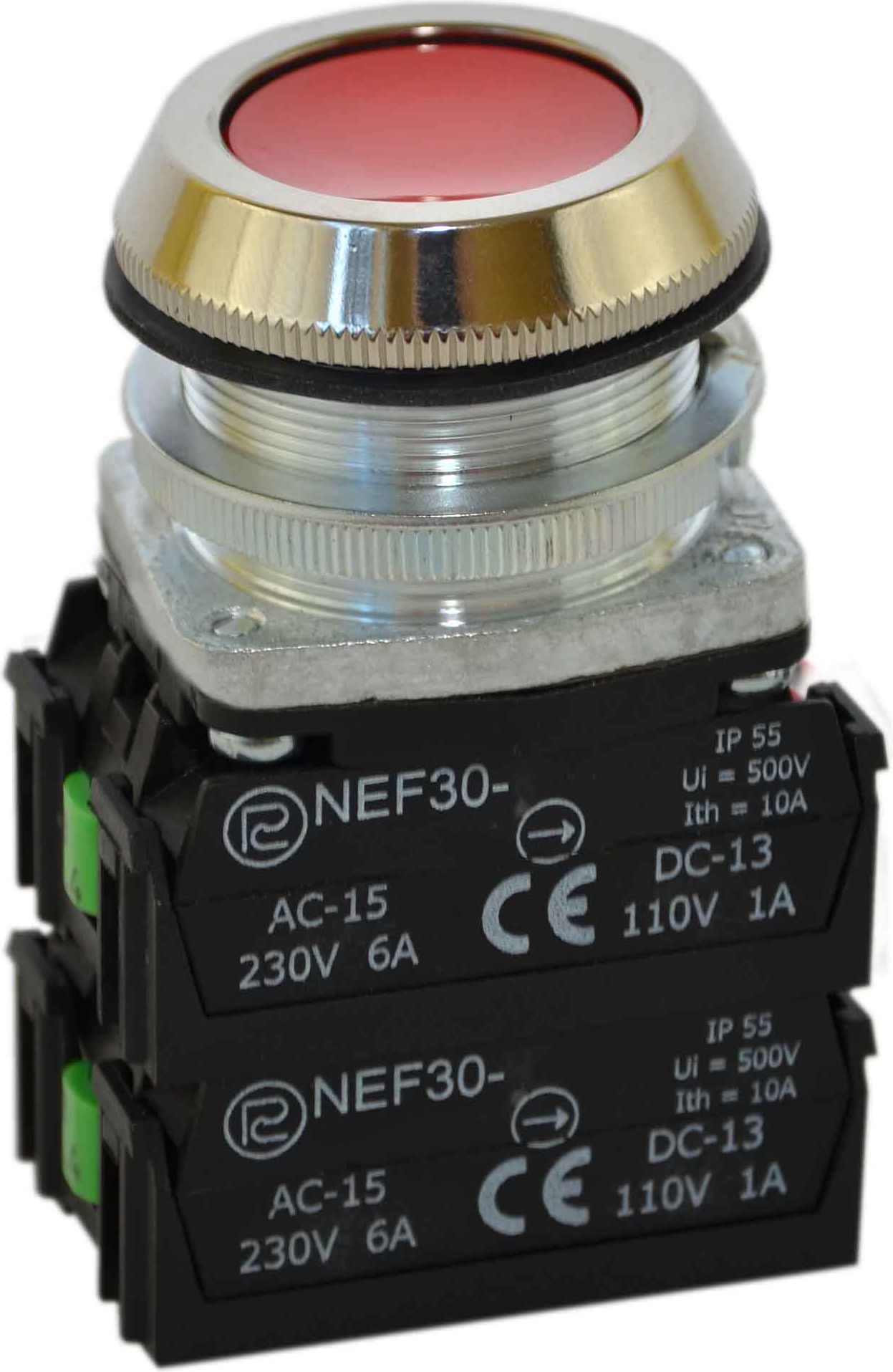 Butonul de control 30mm arc-2Z-2R roșu (W0-NEF30 2X2Y K-C)