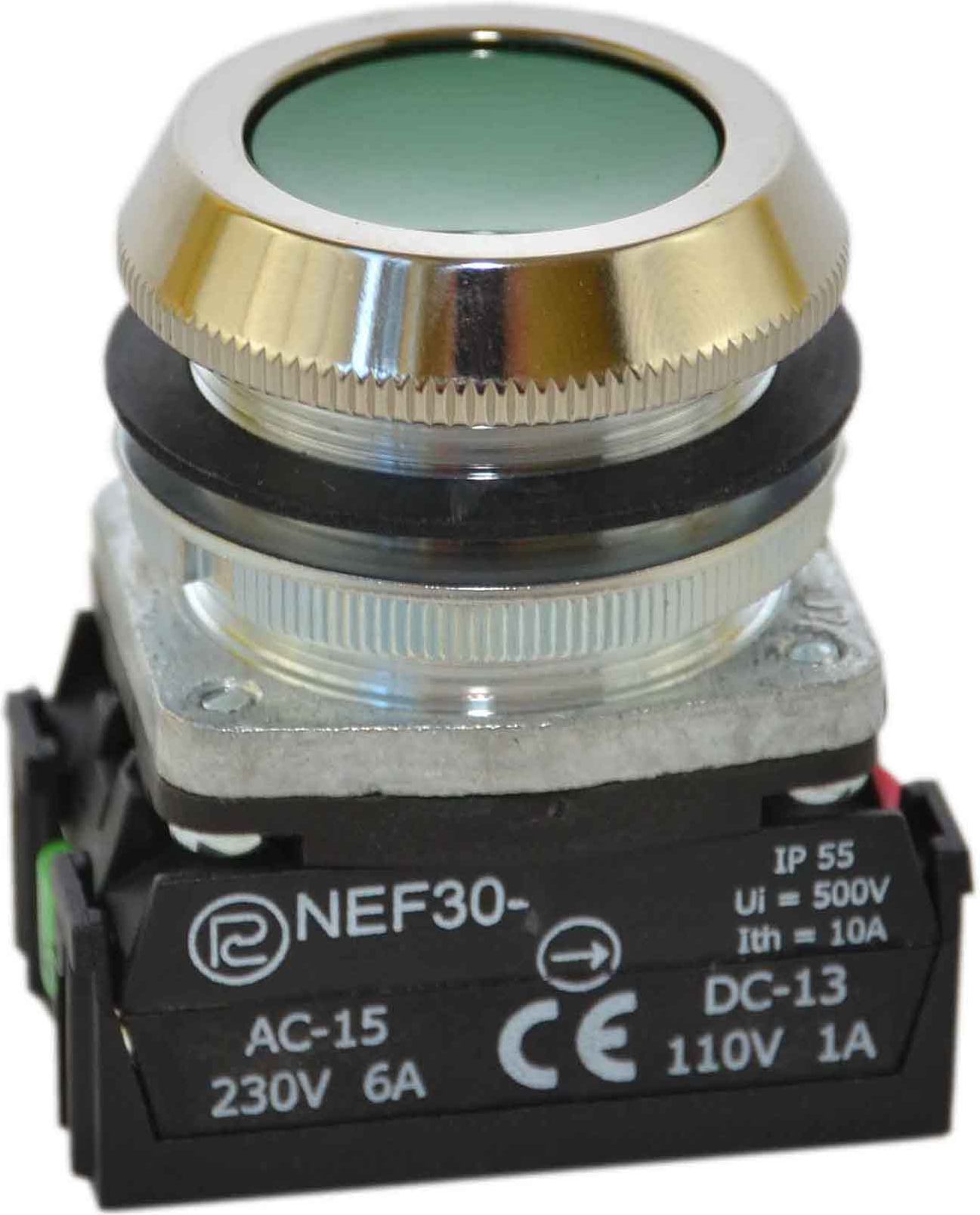 Butonul de control 30mm verde arc-2Z (W0-NEF30-K 2X Z)