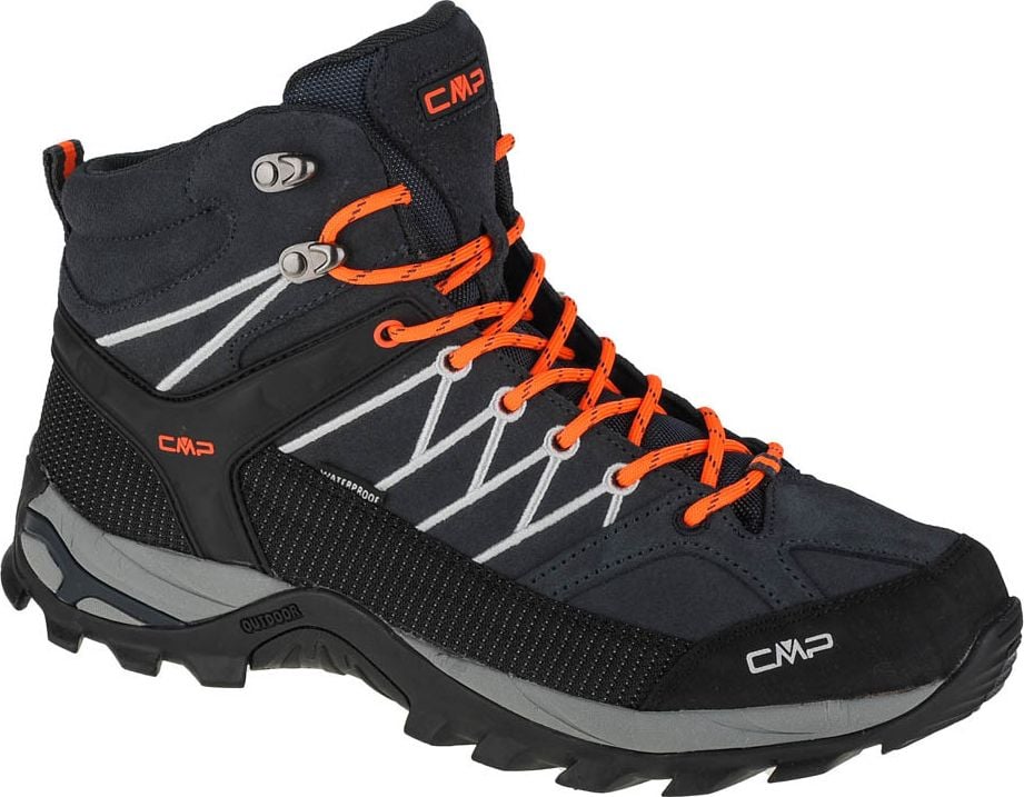 Pantofi de trekking CMP Rigel Mid Wp Antracit/Flash Orange s. 43 pentru bărbați (3Q12947-56UE)
