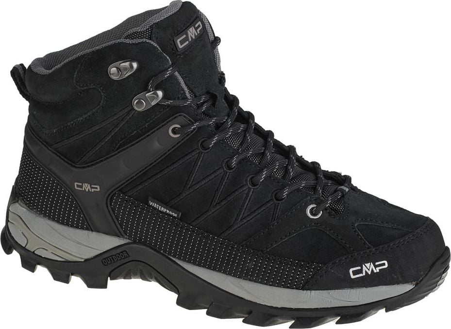 Pantofi de trekking CMP Rigel Mid Wp Nero/Gri pentru bărbați 47 (3Q12947/73UC)