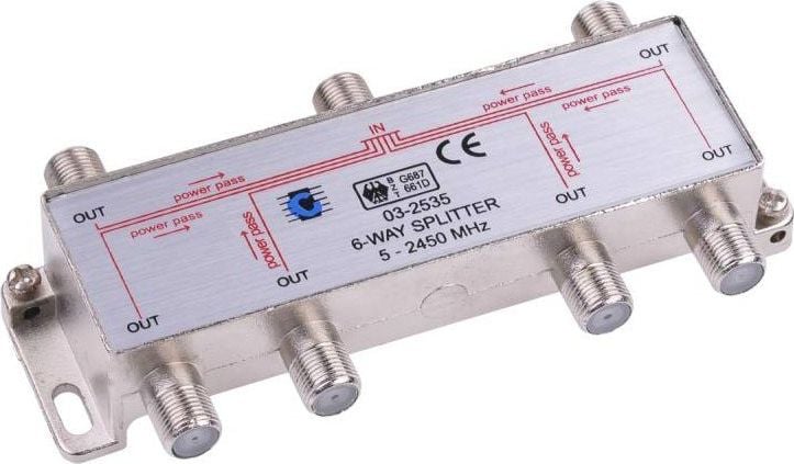 Cabletech Splitter, splitter antenă, 6 TV