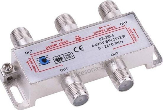 Cabletech Splitter, splitter antenă, 4 TV