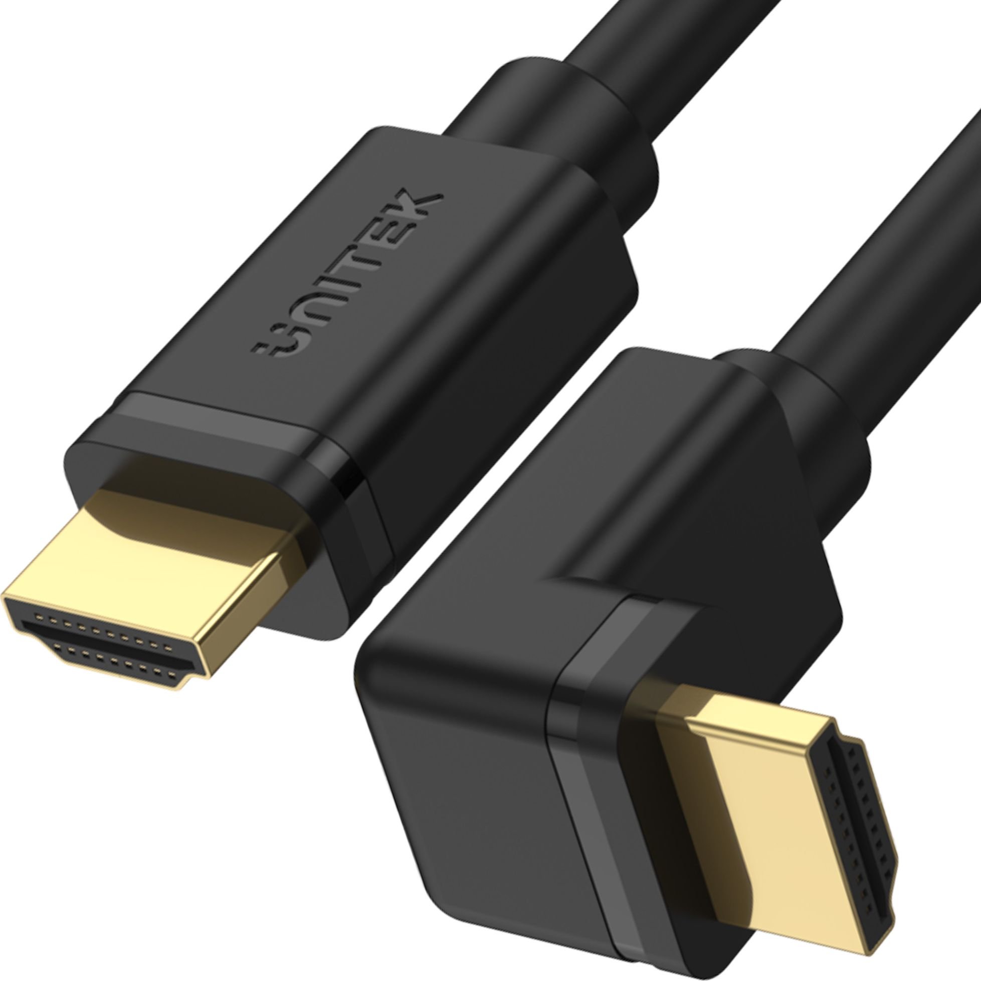 Cablu 90&deg; HDMI 2.0, 4K, Negru, 3 m