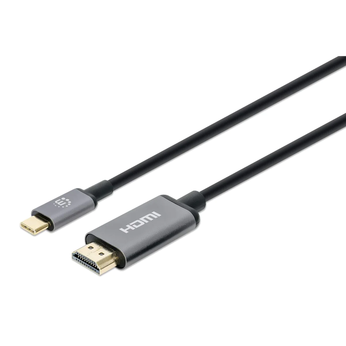 Cablu adaptor USB-C tata - HDMI tata, 2M, 4K@60Hz, Manhattan, Negru , IUSBC-HDMI-4-020