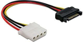 Cablu alimentare SATA 15 pini la Molex T-M 12cm, Delock 60115