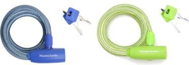 Cablu antifurt din otel cu invelis de vinil, Masterlock, 8212EURDPRO, 1,8m, verde