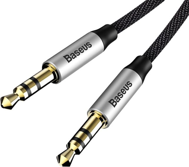 Cablu audio Baseus, Yiven M30, Mufa jack 3.5 mm, 1m, Negru