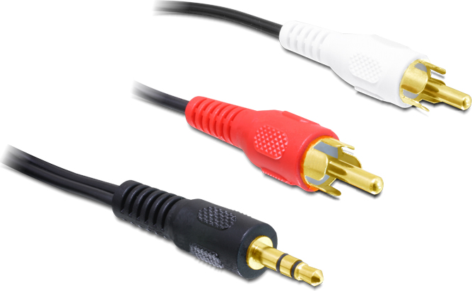 Cablu audio jack 3.5 mm la 2 x RCA 1.5m, Delock 84000