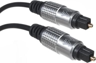 Cablu audio optic, 3 m, Maclean MCTV-453, Toslink T-T, negru-argintiu