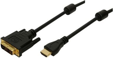 Cablu audio video , Logilink , HDMI la DVI/D , 2 m , negru