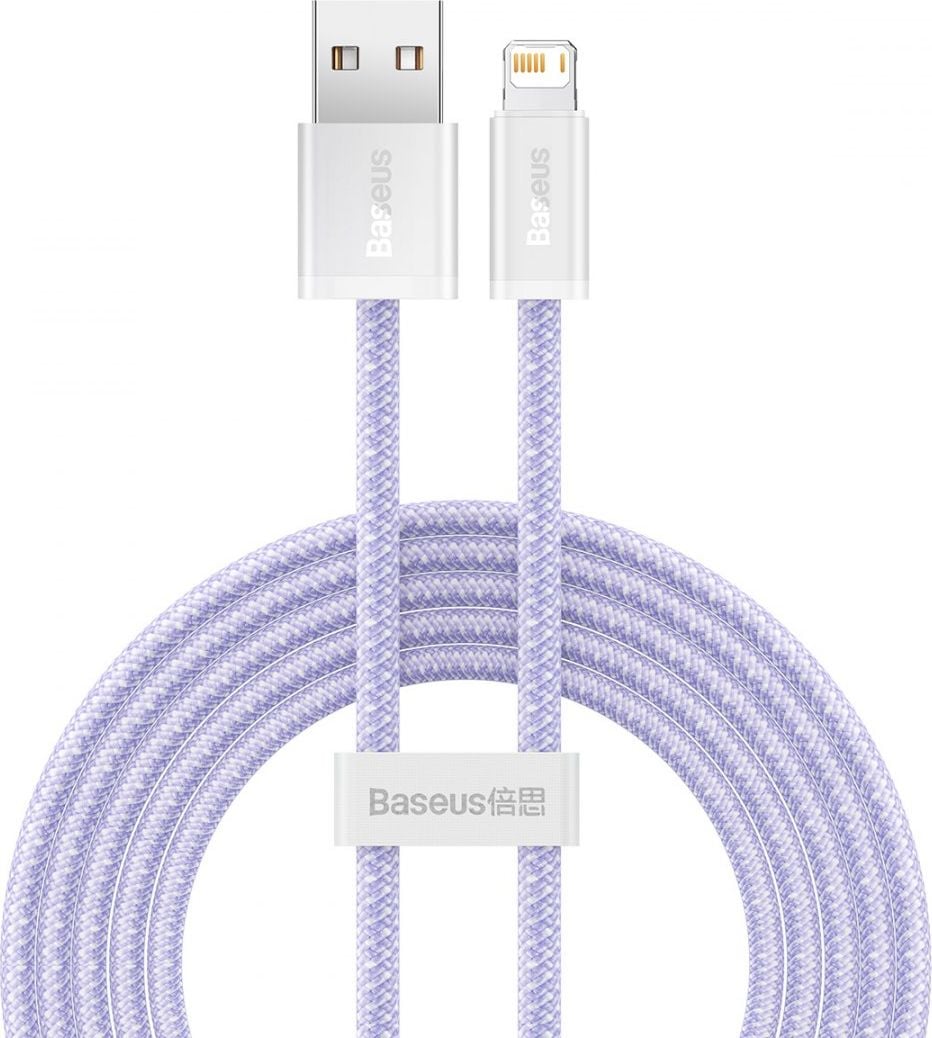 Cablu Baseus Dynamic USB la Lightning, 2,4 A, 2 m, violet