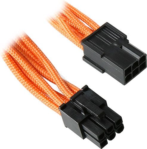 Cablu bitfenix Extensie 6-Pin PCIe 45cm - rationalizata negru portocaliu (BFA-MSC-6PEG45OK-RP)