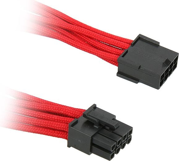 Cablu bitfenix Extensie 8-Pin PCIe 45cm - rationalizata rosu negru (BFA-MSC-8PEG45RK-RP)