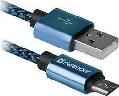 Cablu Date Micro Usb Defender PRO USB2.0 2.1A 1m Albastru