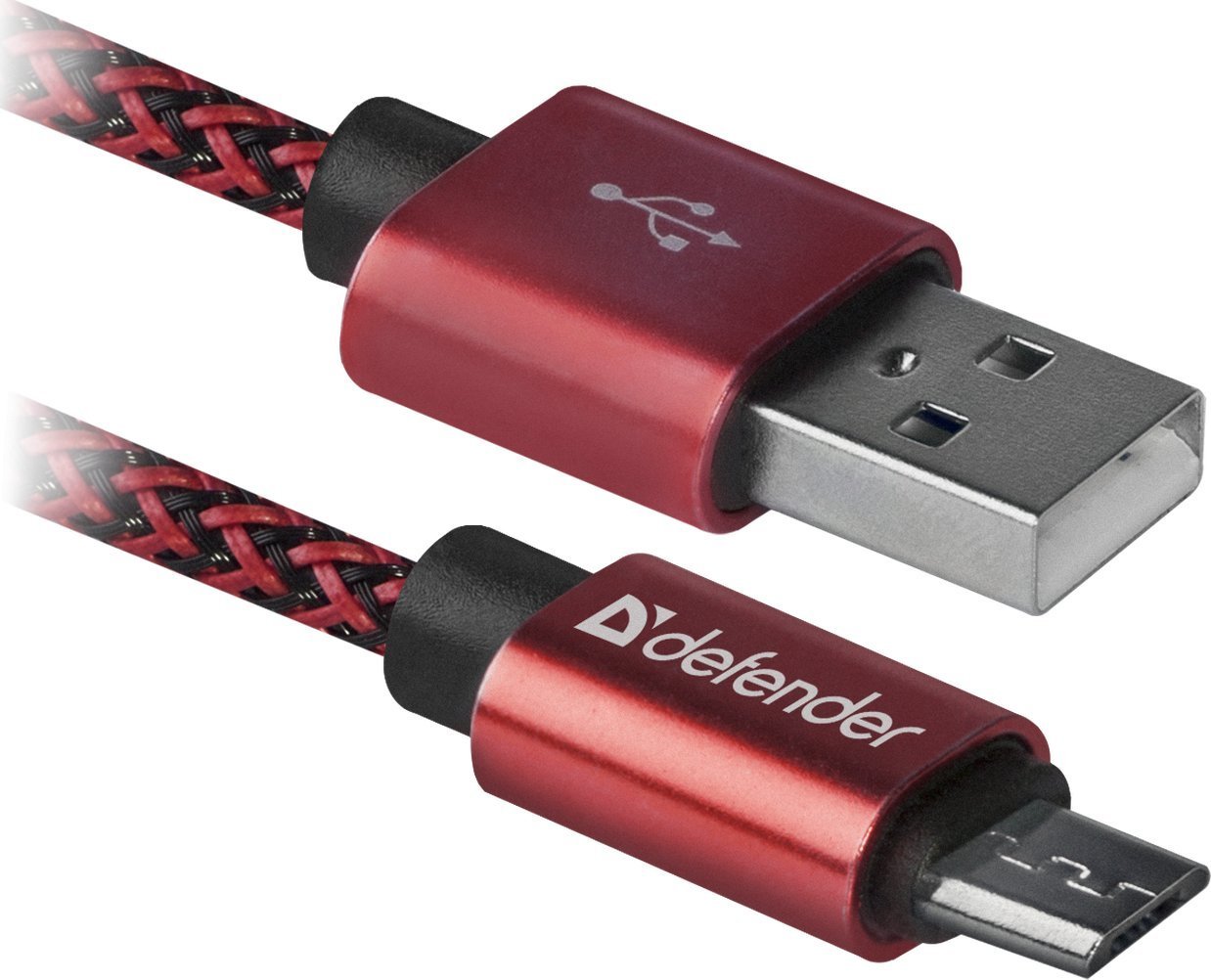 Cablu Date Micro Usb Defender USB08-03T PRO USB2.0 2.1A 1m Rosu